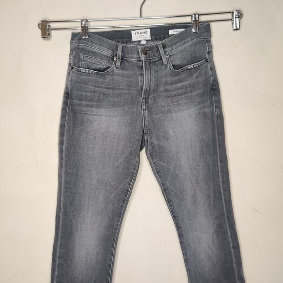 FRAME L'Homme Slim Straight Jeans Gray Stretch Denim - Picture 2 of 10